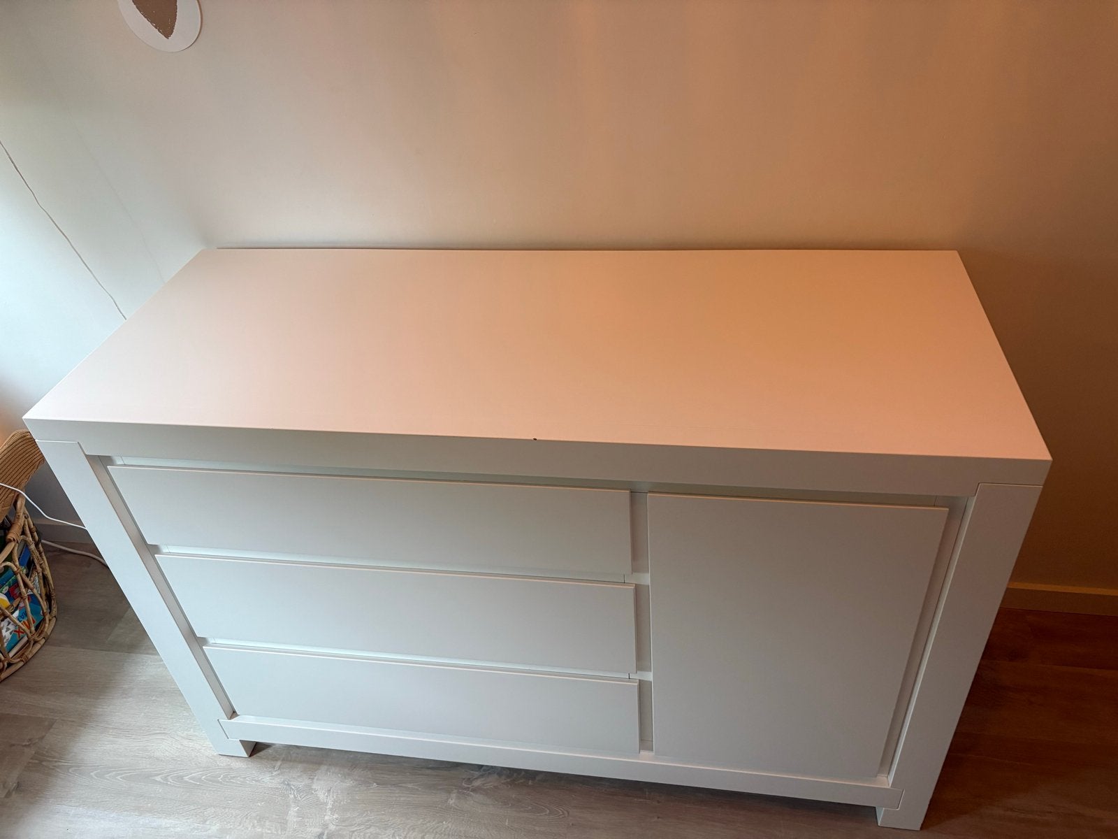 Interbaby Commode met 3 lades en kastje, Ophalen, Gebruikt, 50 tot 70 cm, 100 cm of meer