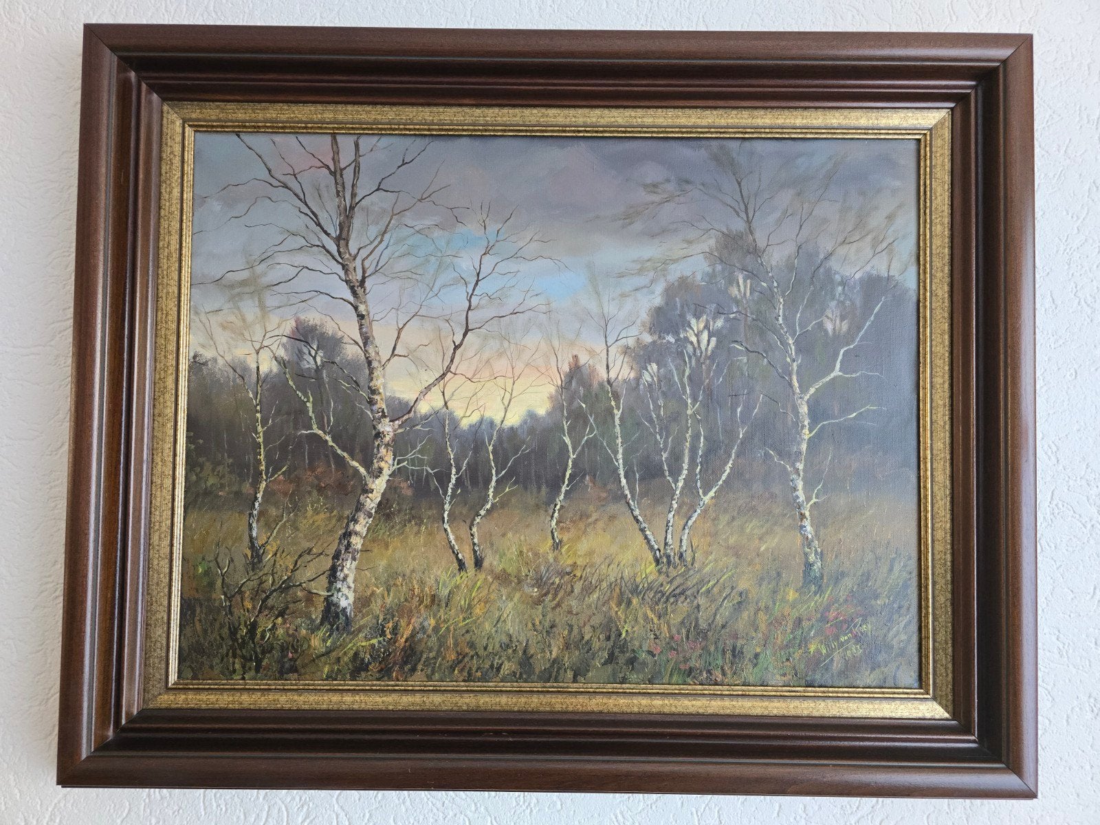 Origineel Willy van Rooij schilderij in houten lijst 60x100, Ophalen
