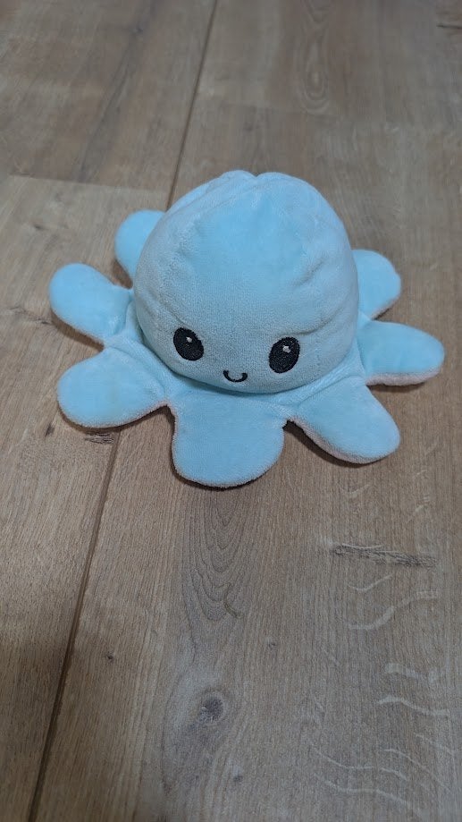 Octopus Wimpie knuffel omkeerbaar als nieuw, Ophalen of Verzenden, Zo goed als nieuw, Overige typen, Middelgroot (20 tot 80 cm)