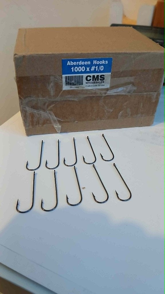 50 stuks Aberdeen  haken maat 1/0 made in Norway 3,99 euro, Ophalen of Verzenden, Nieuw, Haak