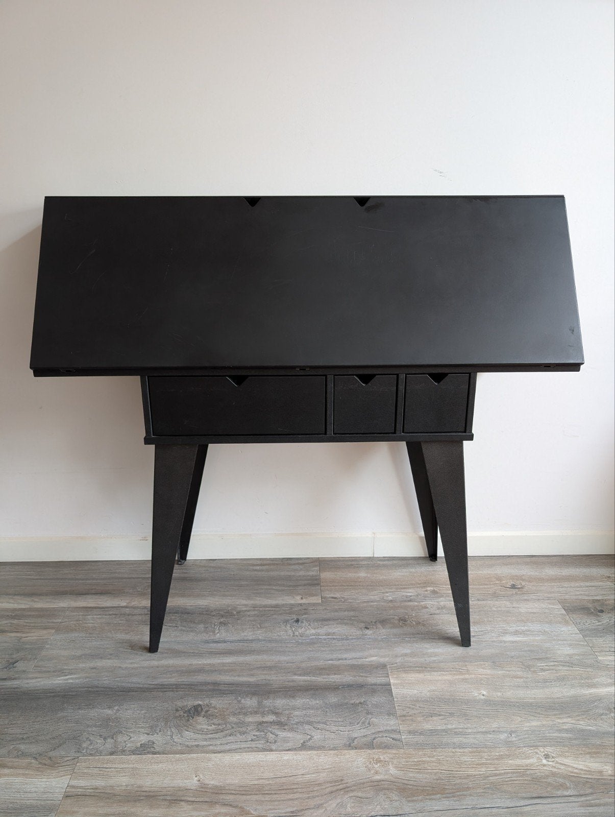 Vintage IKEA Anima Opklapbaar Bureau - Tord Björklund Design, Huis en Inrichting, Bureaus, Gebruikt, Hout, Secretaire, Vintage