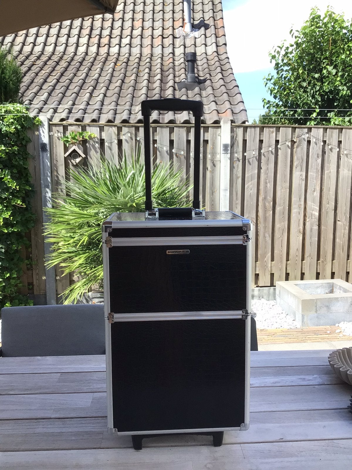 Cosmetica/ make-up koffer, Sieraden, Tassen en Uiterlijk, Koffers, Wieltjes, Hard kunststof, Zo goed als nieuw, 35 tot 45 cm