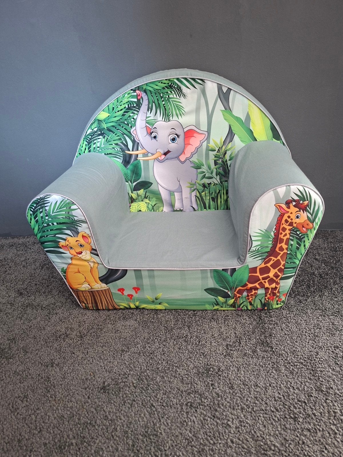 Kinderfauteuil met jungle dieren print, Ophalen, Zo goed als nieuw, Stoel