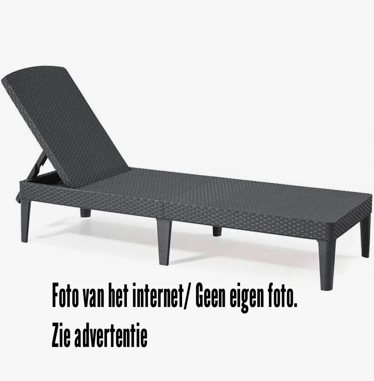 Allibert-Keter Kreta Sunlounger ligbed - verstelbaar, Ophalen, Gebruikt, Kunststof, Verstelbaar