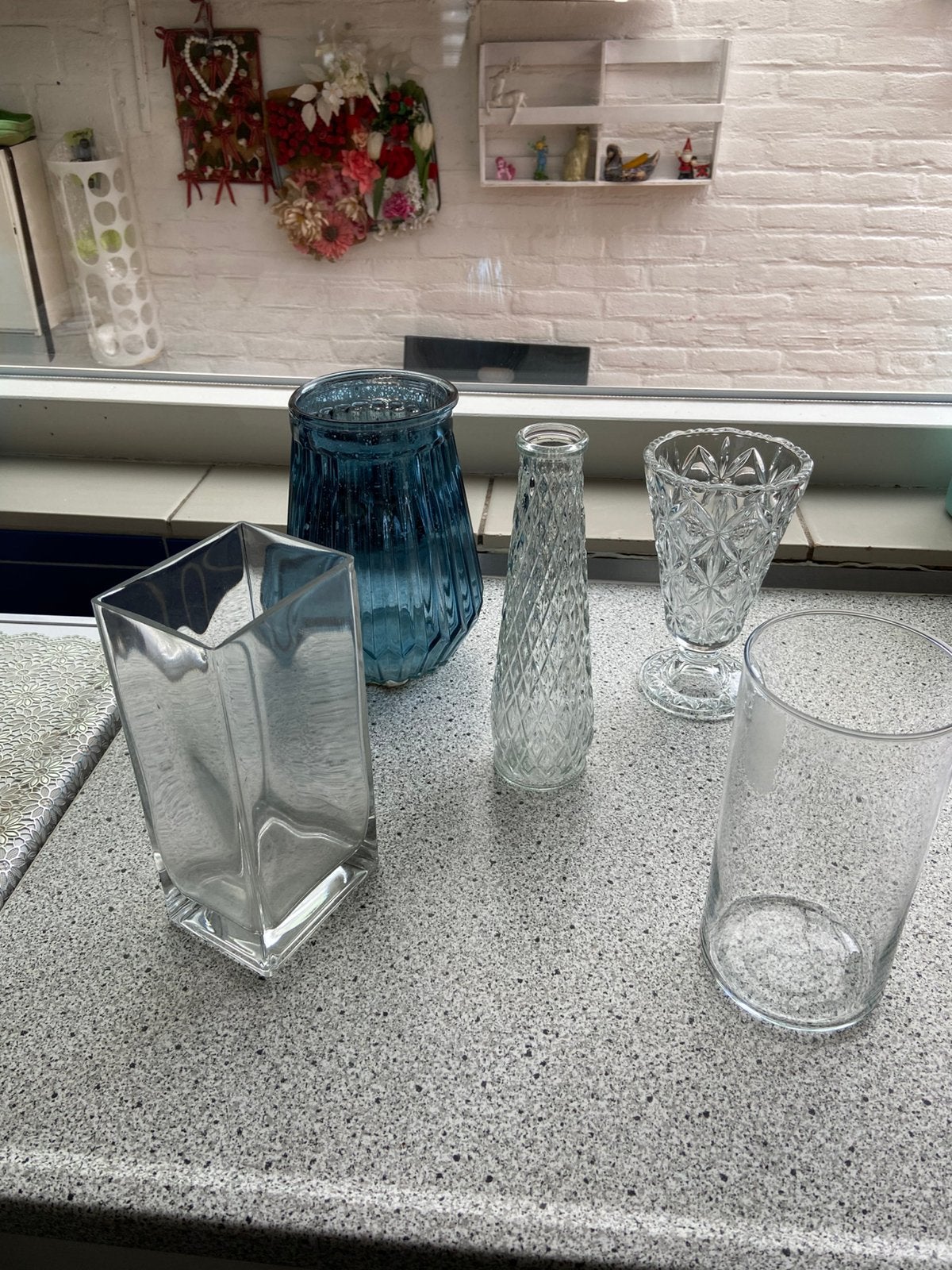 Bloemvazen, Huis en Inrichting, Woonaccessoires | Vazen, Ophalen of Verzenden, Zo goed als nieuw, Glas