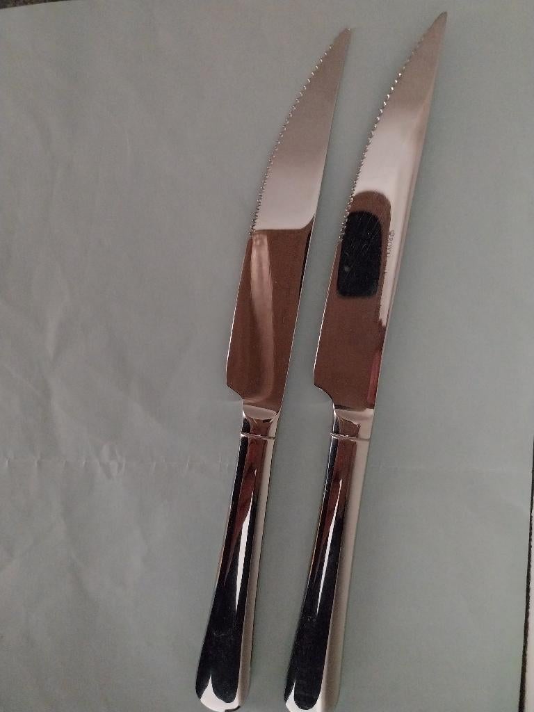 2 Messen Royal van Kempen & Begeer, 23 cm., Gebruikt, Ophalen of Verzenden, Rvs of Chroom, Vaatwasserbestendig