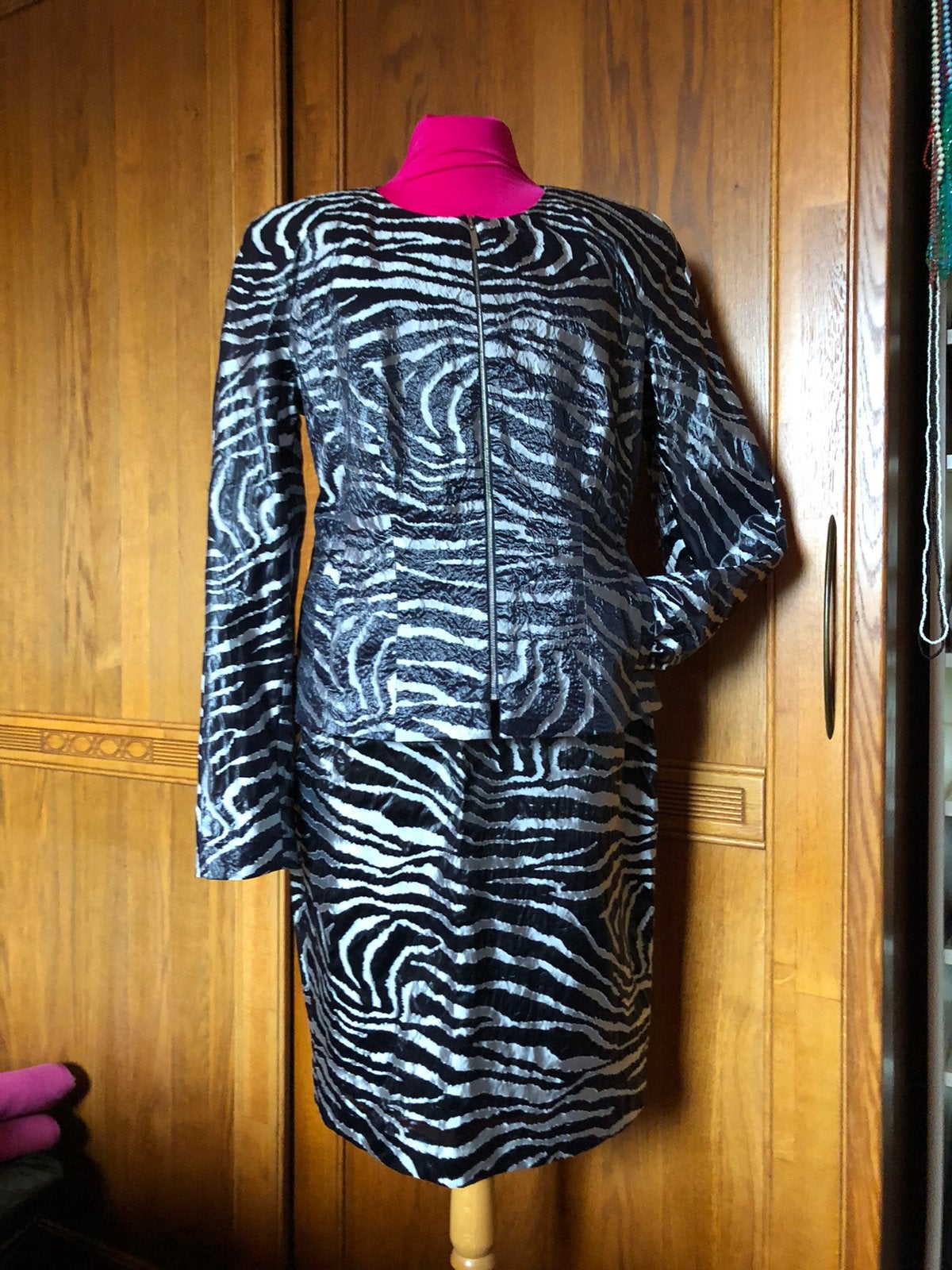Vintage pak, Kleding | Dames, Maat 38/40 (M), Kostuum of Pak, Zwart, Ophalen of Verzenden