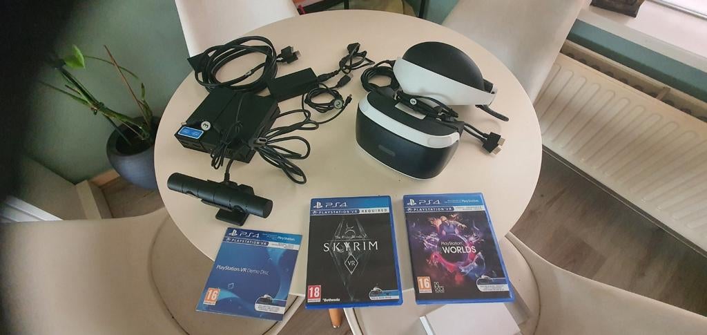 PlayStation VR Complete Set - Bril, Camera & 3 Games, Ophalen of Verzenden, Gebruikt, VR-bril, Sony PlayStation
