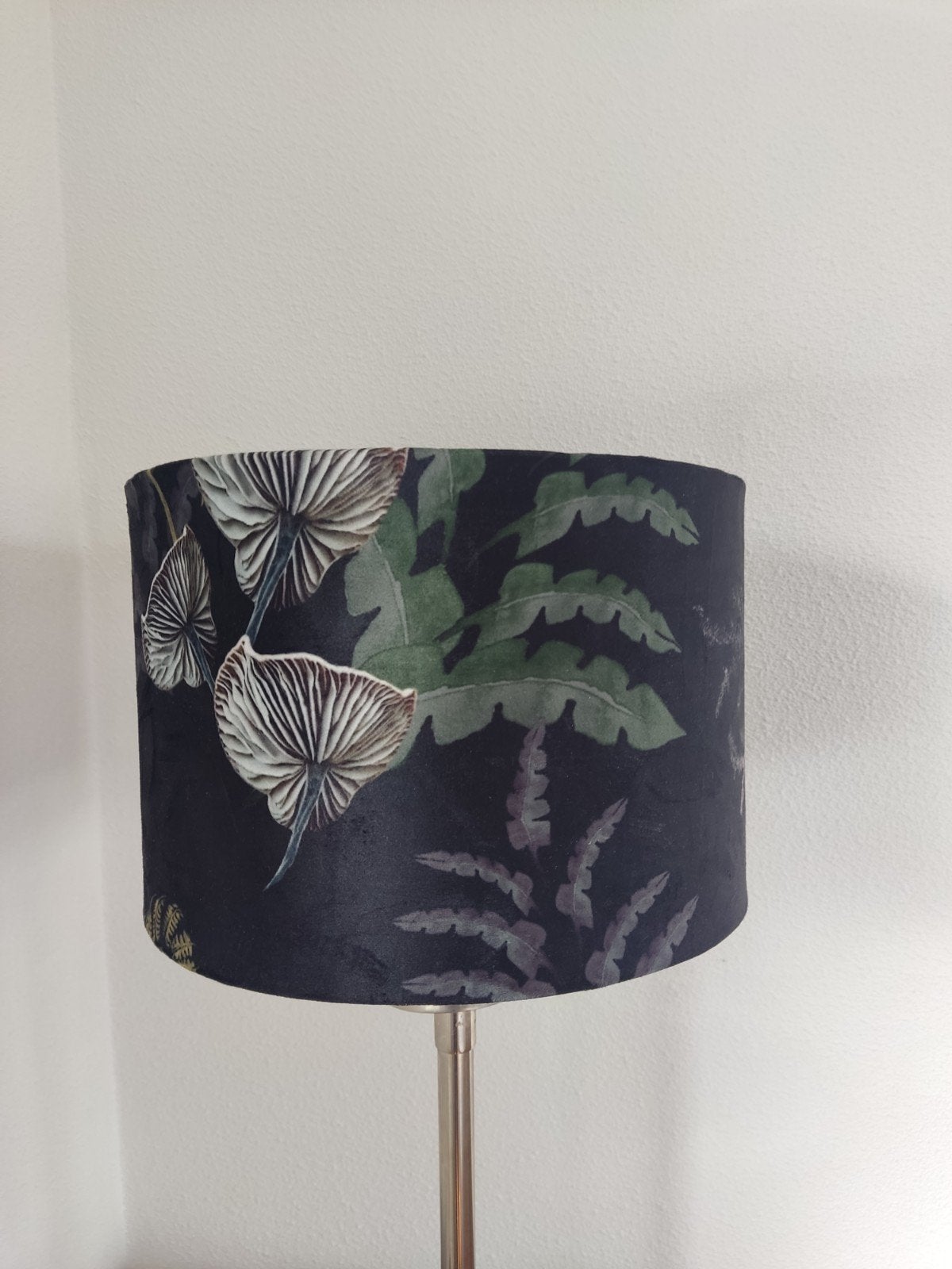 Riviera Maison lampenkap met paddenstoelenprint, Ophalen, Tafellamp, Meerkleurig, Rond