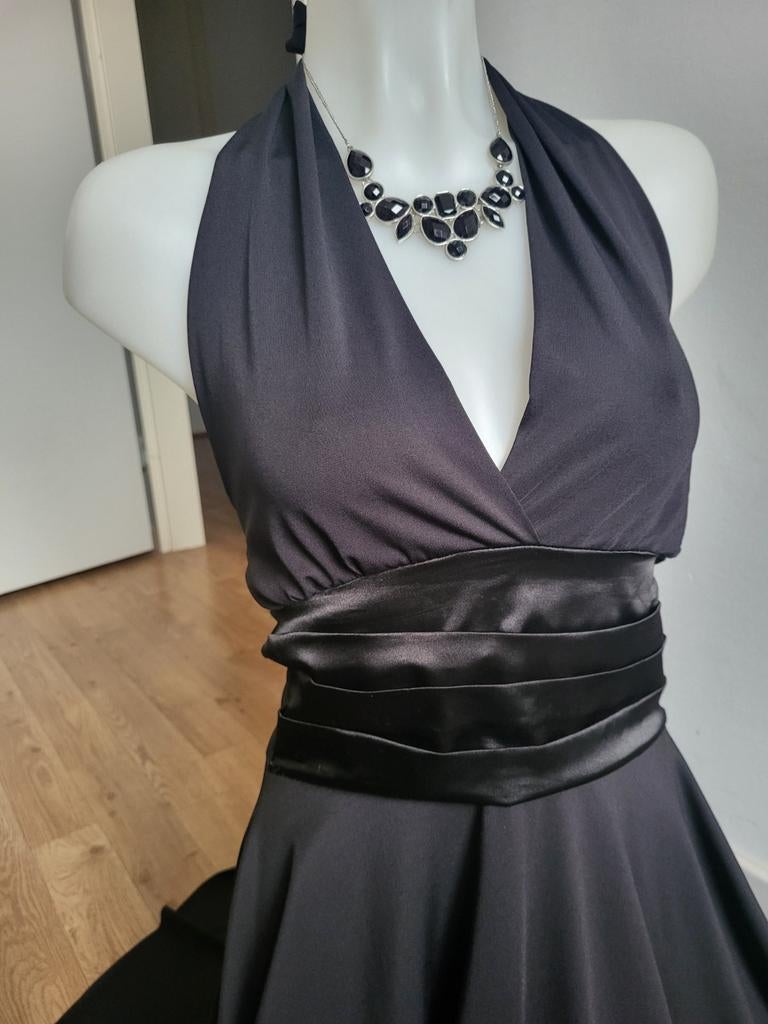 Super mooie Vintage Marilyn Monroe stijl jurk A-lijn model, Made in Italy, Zwart, Ophalen of Verzenden, Zo goed als nieuw