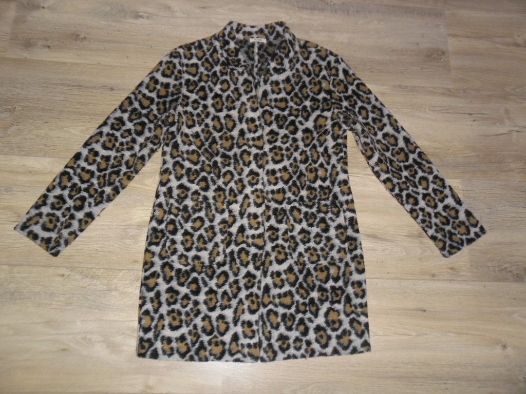 ANNA Bruin/Beige Jas/Vest Met Panterprint Maat L, Maat 38/40 (M), Bruin, Anna, Ophalen of Verzenden