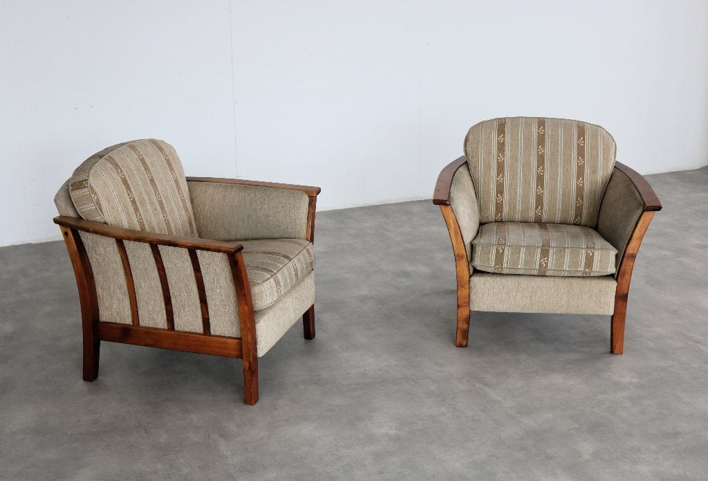 vintage fauteuils | armchairs | jaren 60 | Zweden, Overige materialen, Gebruikt, ., 75 tot 100 cm