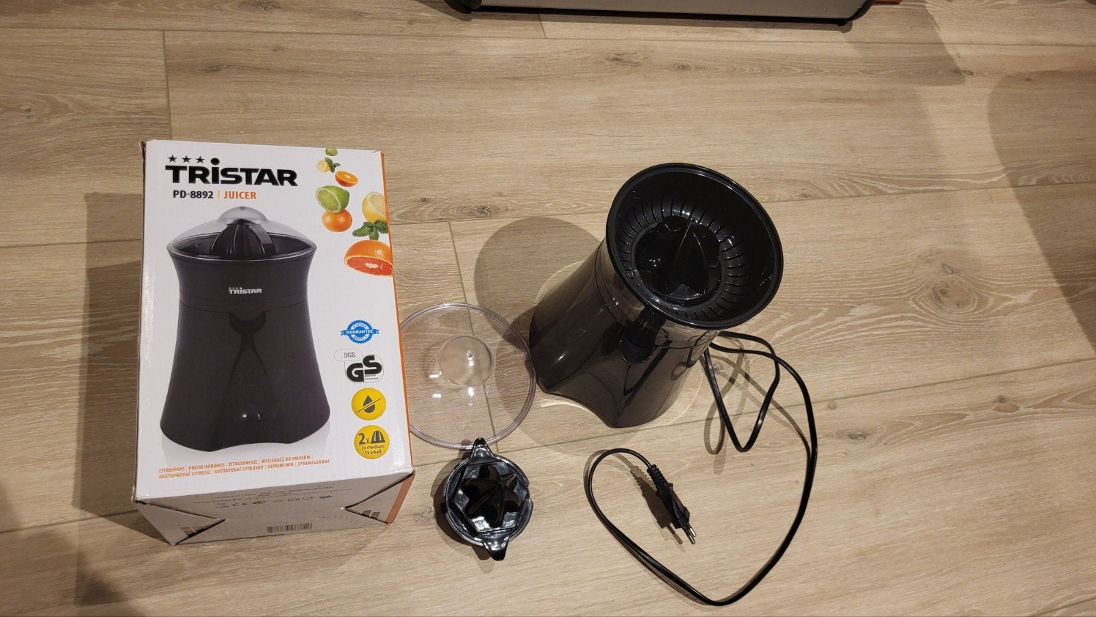 Tristar PD 8892 handperser sinaasappelpers, Overige typen, Ophalen of Verzenden, Zo goed als nieuw, Zwart