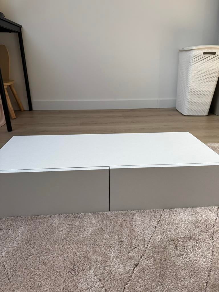 Witte zweefkast met twee lades, Huis en Inrichting, Ophalen of Verzenden, Zo goed als nieuw