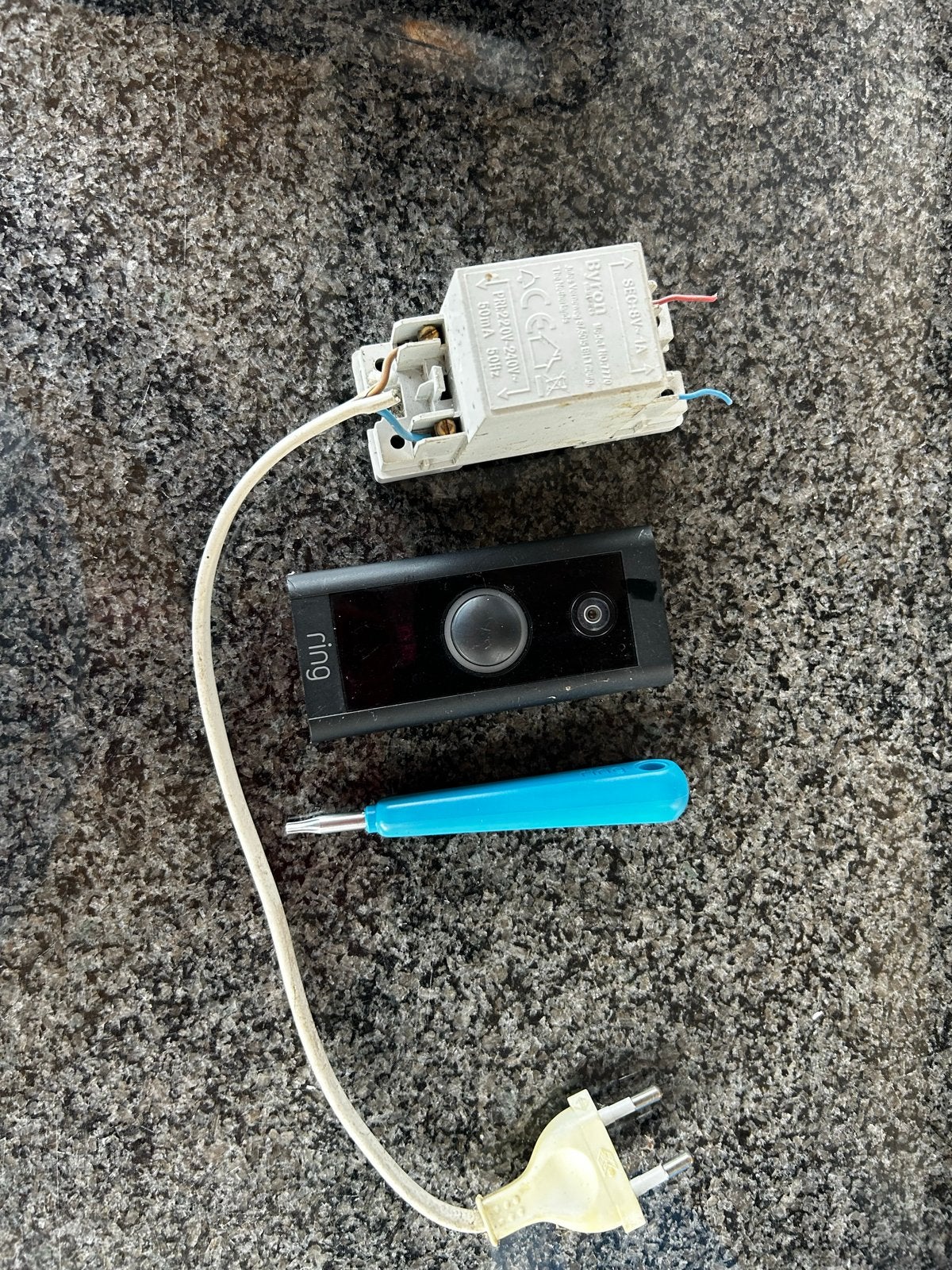 Ring Video Deurbel met bedrade adapter, Ophalen, Bewegingsdetectiesensor, Gebruikt, Bedraad