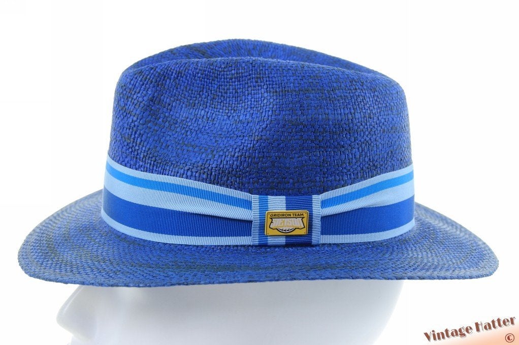 Zomer stro panama hoed Stetson Traveller Toyo blauw M 57 NEW, Stetson, Hoed, Nieuw, Ophalen of Verzenden