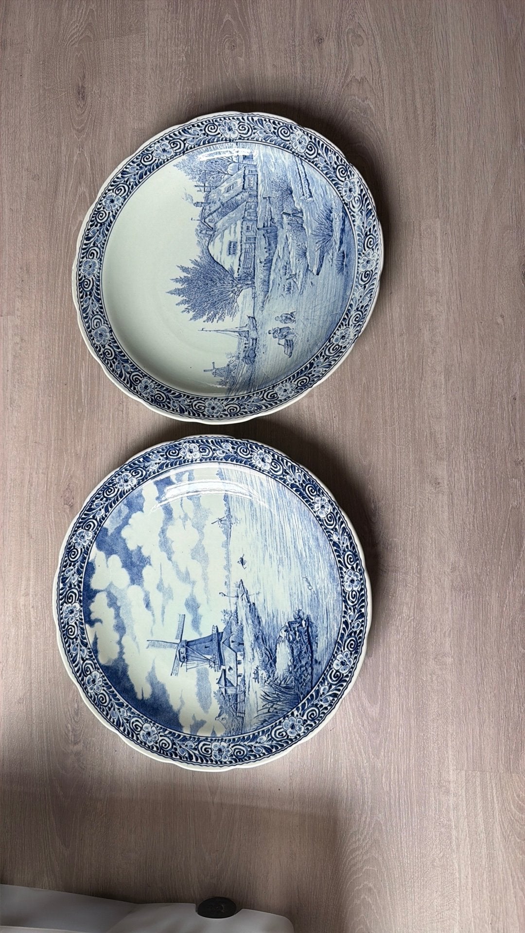 3 Muur borden Delft, blauw, Antiek en Kunst, Antiek | Wandborden en Tegels, Ophalen