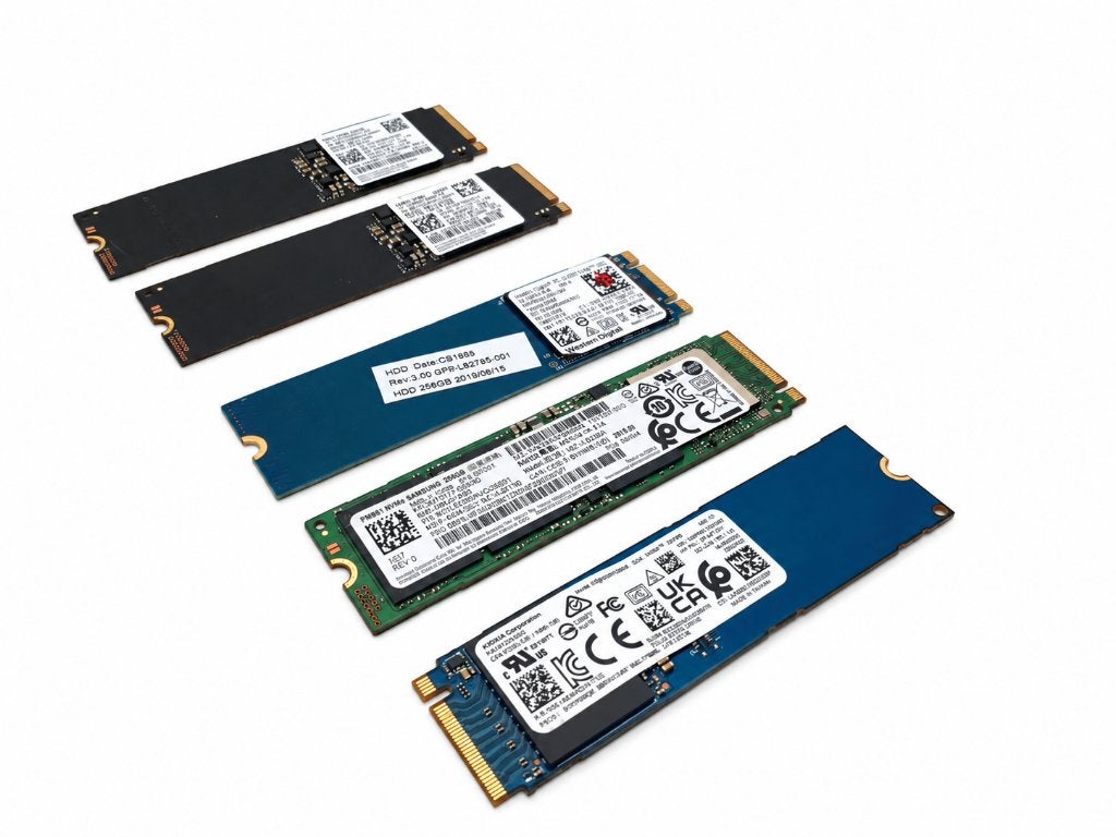 Partij van 5 stuks 256GB NVMe M.2 SSD WD Kioxia Samsung, Ophalen, Intern, Samsung, Gebruikt