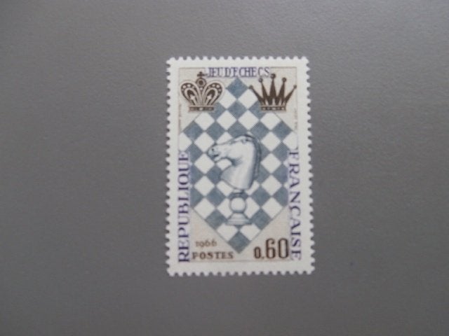 Postzegels Frankrijk 1966 Schaken en 1969 Submarine, Verzenden, Postfris