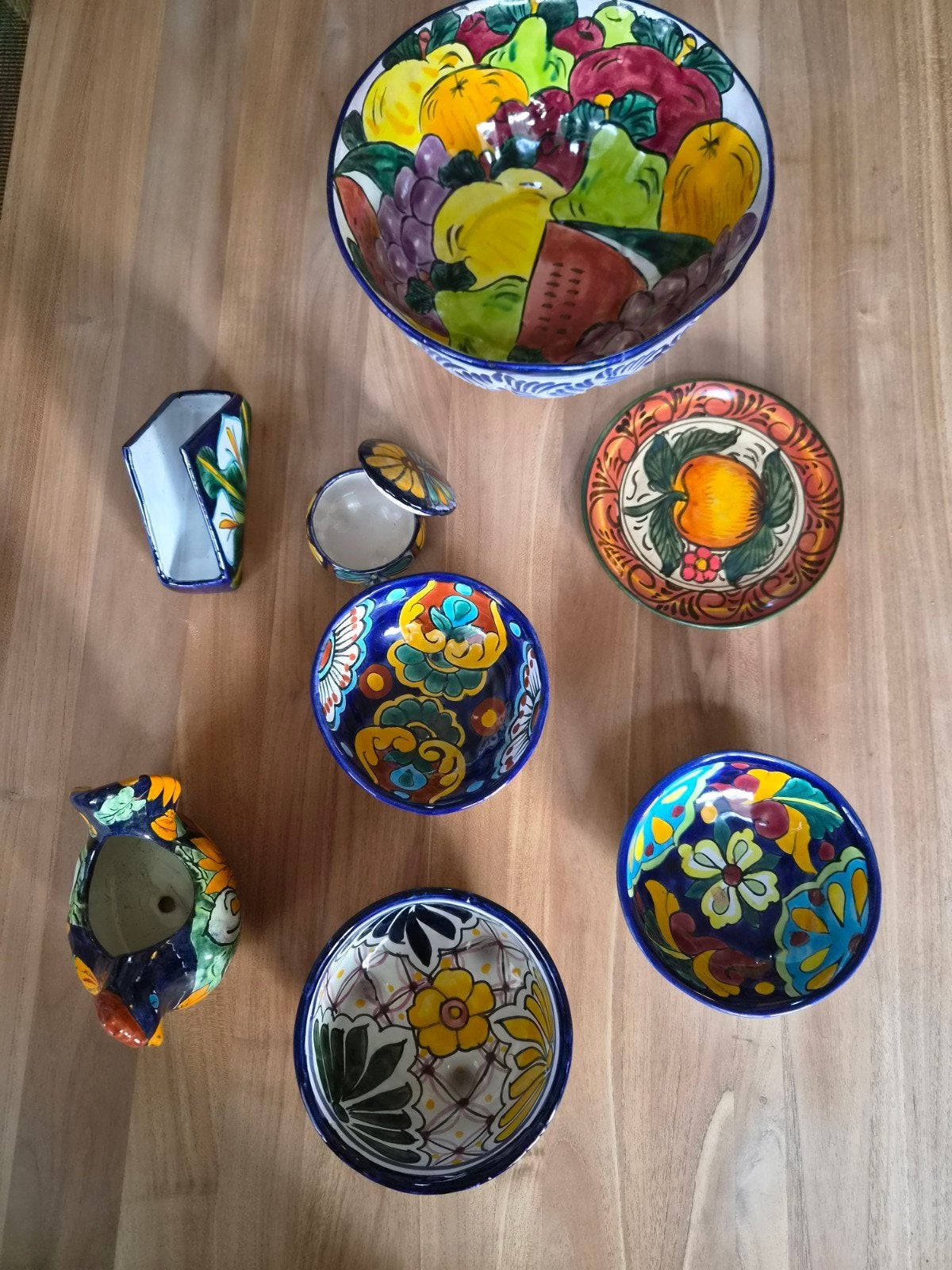 Unieke handgemaakte Mexicaanse keramiek set (loodvrij!), Antiek en Kunst, Antiek | Keramiek en Aardewerk, Ophalen