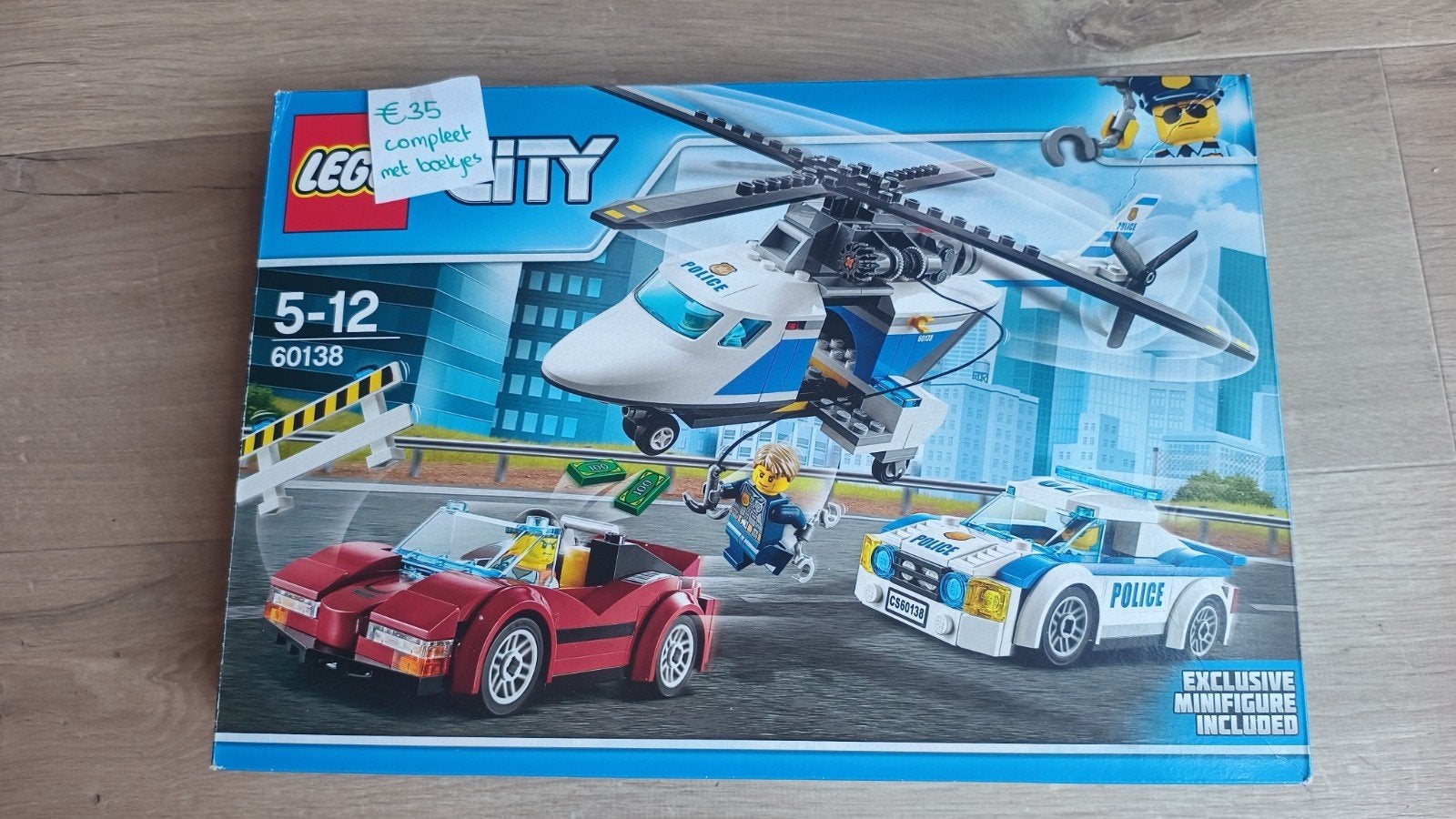 60138 Lego City Snelle Achtervolging, City, Ophalen of Verzenden, Zo goed als nieuw, Compleet