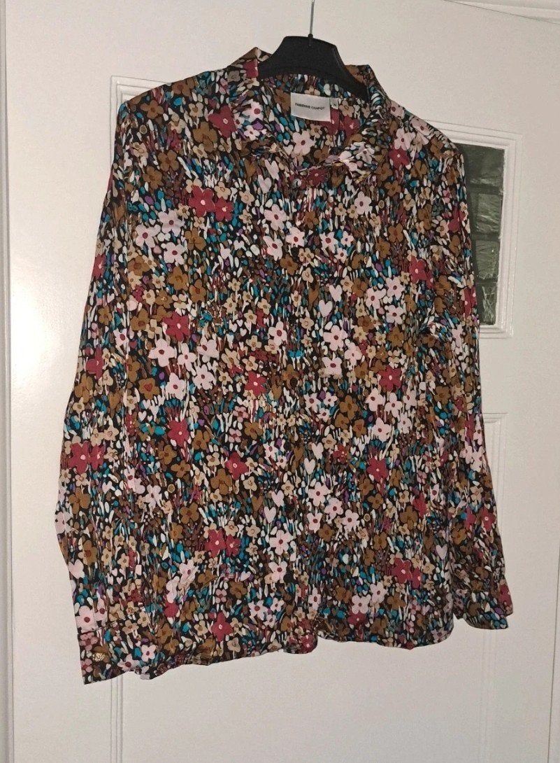 Fabienne Chapot blouse, maat 44, nauwelijks gedragen, Meerkleurig, Maat 42/44 (L), Ophalen of Verzenden, Zo goed als nieuw