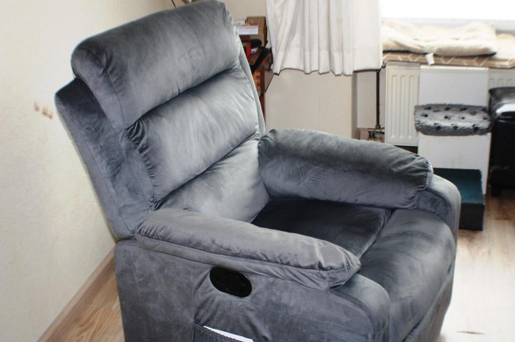 Relax fauteuil elektrisch, Ophalen, Minder dan 75 cm, Zo goed als nieuw, Stof