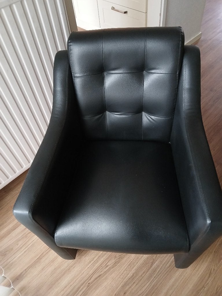 6 Eetkamer stoelen zwart gratis, Ophalen, Gebruikt, Zwart