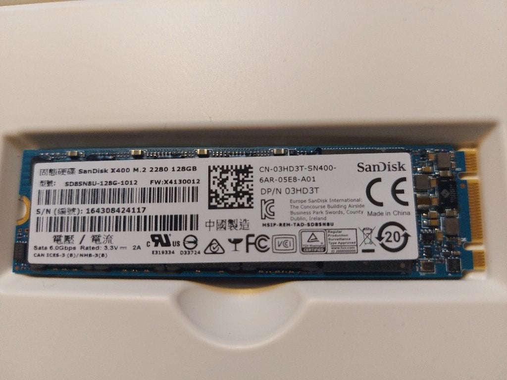 Sandisk X400 - Interne SSD M.2 - 128 GB, Computers en Software, Harde schijven, Ophalen, SanDisk, Zo goed als nieuw, Desktop