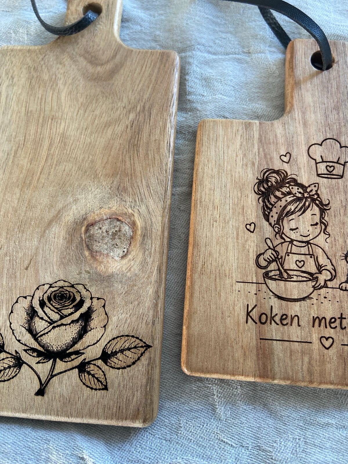 Mini plankjes kinderkeukentje op maat met naam gegraveerd, Ophalen of Verzenden, Nieuw, Jongen of Meisje