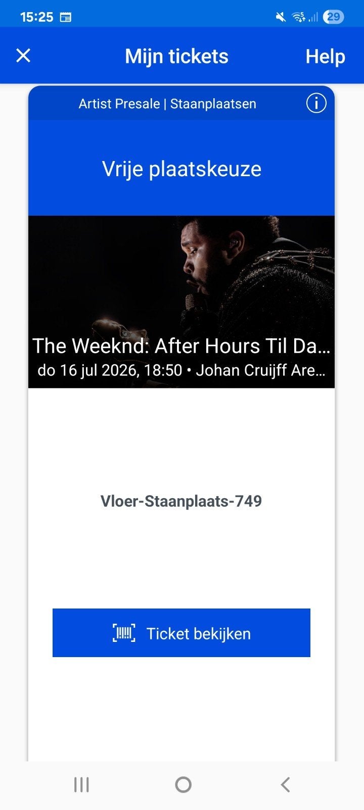 The weeknd concert 16 juli, Tickets en Kaartjes, Eén persoon, Juli