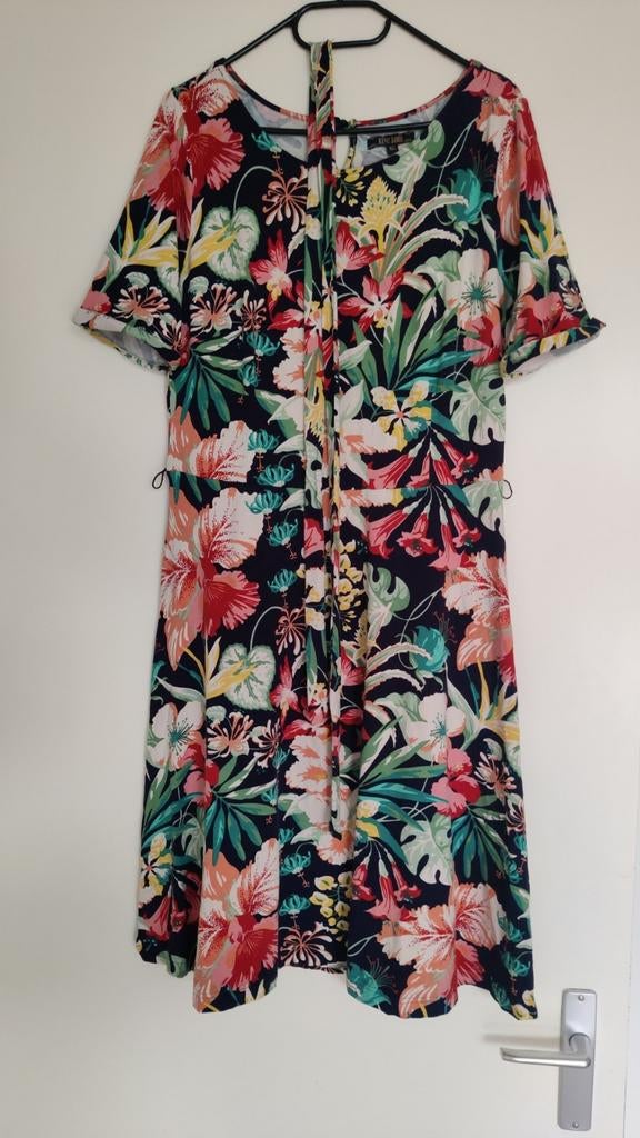 King Louie jurk XL. Tot op knie, Kleding | Dames, Jumpsuits, Blauw, Maat 46/48 (XL) of groter, Ophalen of Verzenden, Zo goed als nieuw