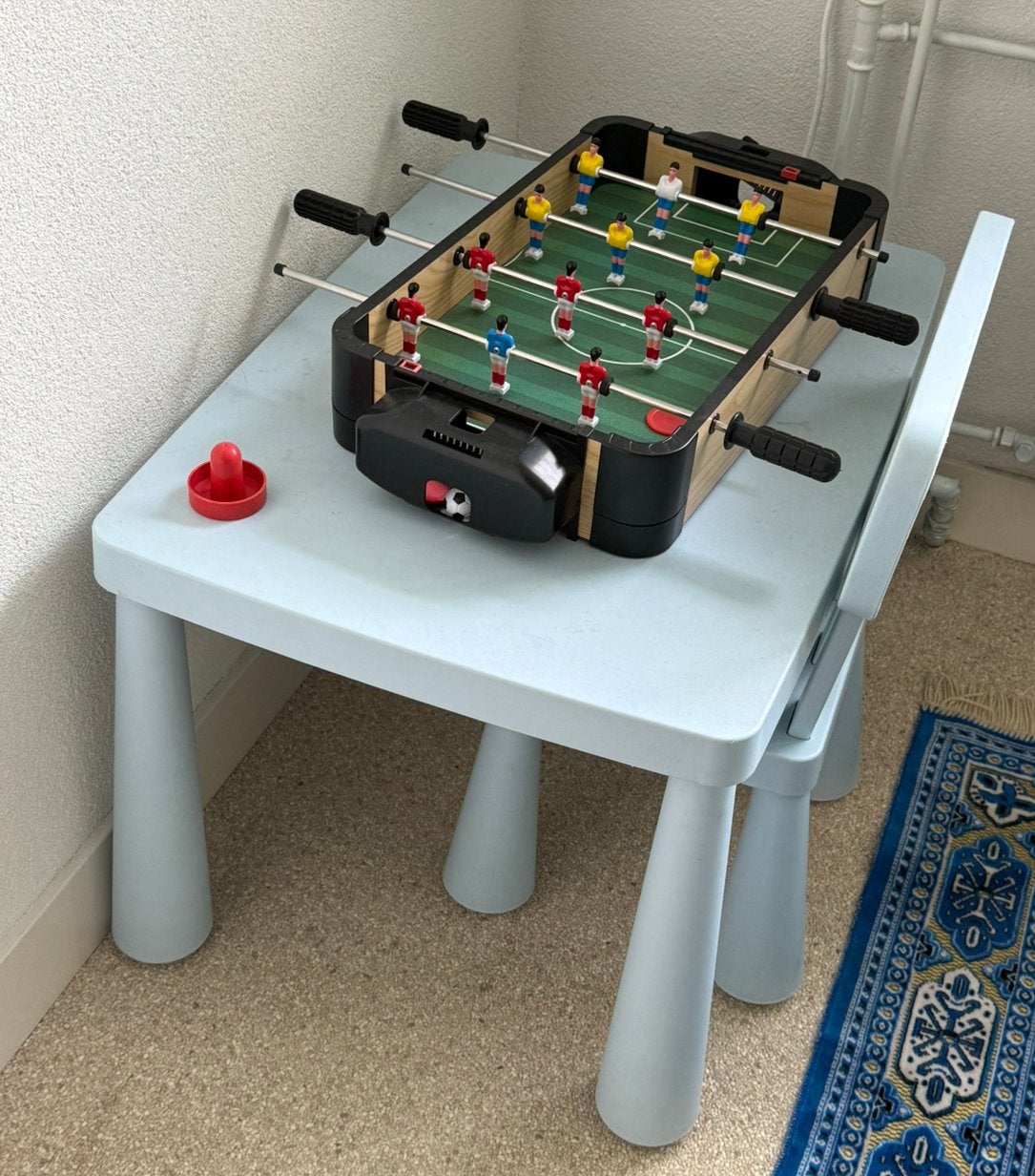 2-in-1 Tafelvoetbal & Airhockey Spel voor Kinderen, Ophalen of Verzenden, Zo goed als nieuw, Jongen of Meisje