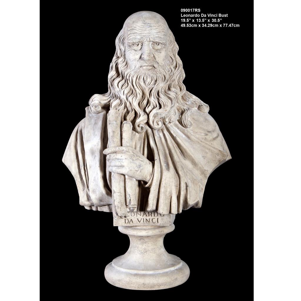 Leonardo Da Vinci beeld – Buste Hoogte 78 cm, Ophalen, HorecaBeelden, Overige typen, Nieuw