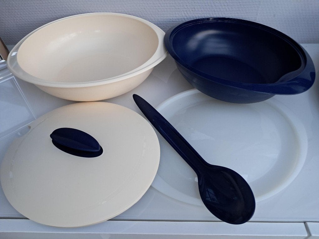 Tupperware Iso Thermo Duo serveerschaal Blauw, Blauw, Met deksel, Nieuw, Ophalen of Verzenden