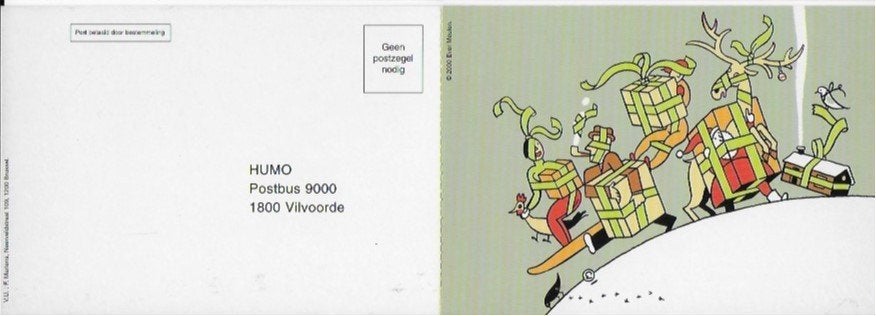 HUMO promotiekaart  Ever Meulen 2000, Ophalen of Verzenden, 1980 tot heden, Ongelopen, Cultuur en Media