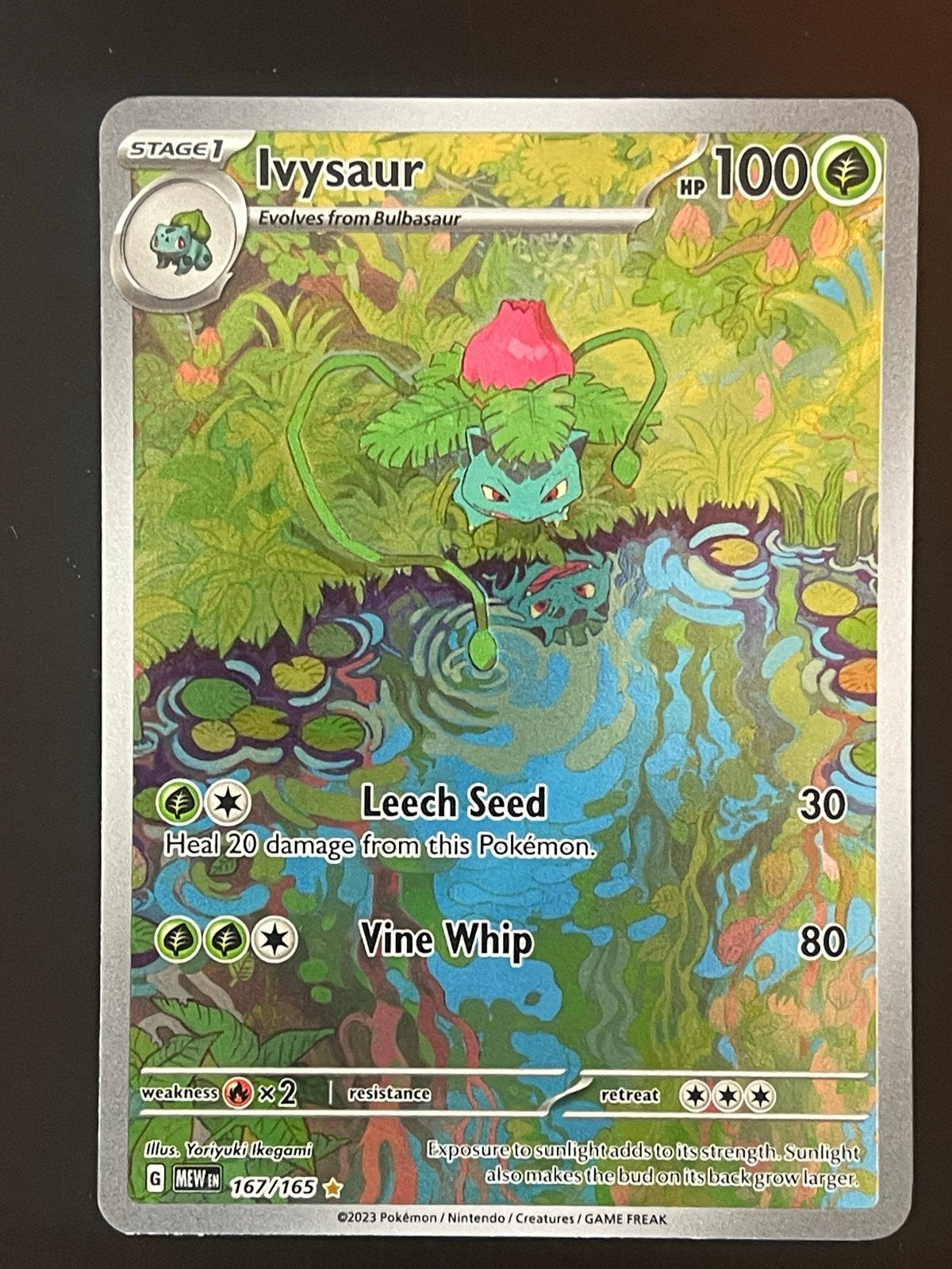 Ivysaur 167/165 Pokemon kaart - Nieuwstaat, Ophalen of Verzenden, Nieuw, Losse kaart, Foil