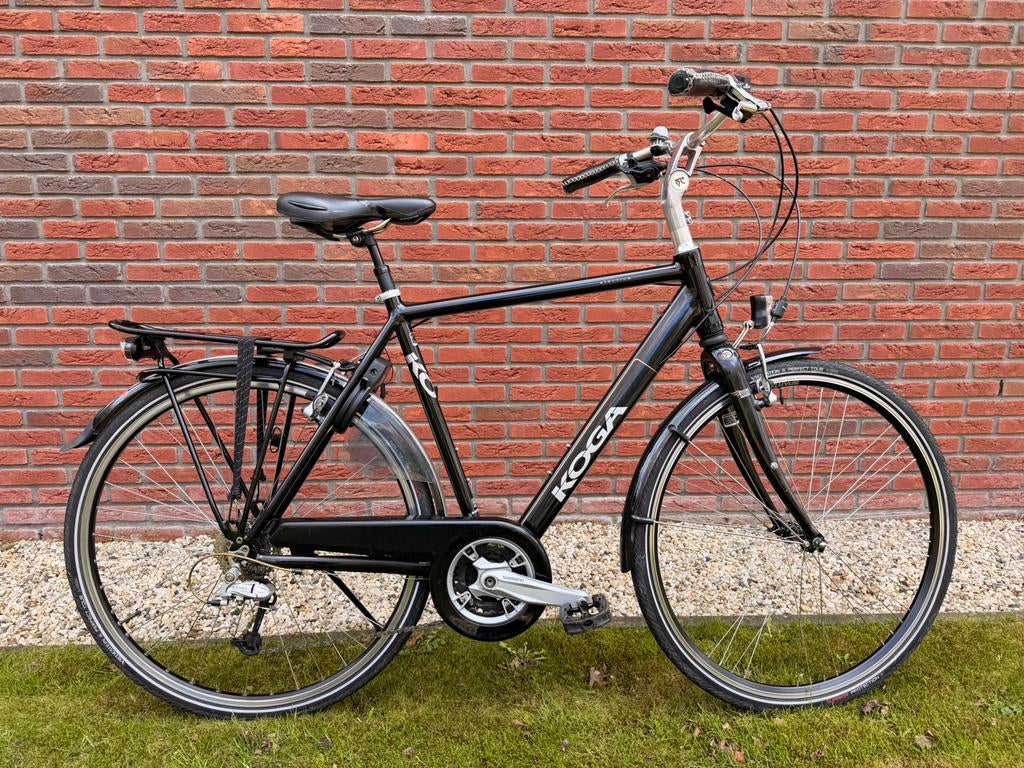 KOGA heren fiets 57cm | zwart | vering | lichtgewicht!, Fietsen en Brommers, Ophalen, 28 inch, Gebruikt, Vering