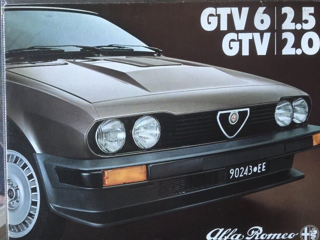 Folder van Alfa Romeo GTV 6 2.5 en GTV 2.0, gedrukt okt.1980, Ophalen of Verzenden, Nieuw, Alfa Romeo