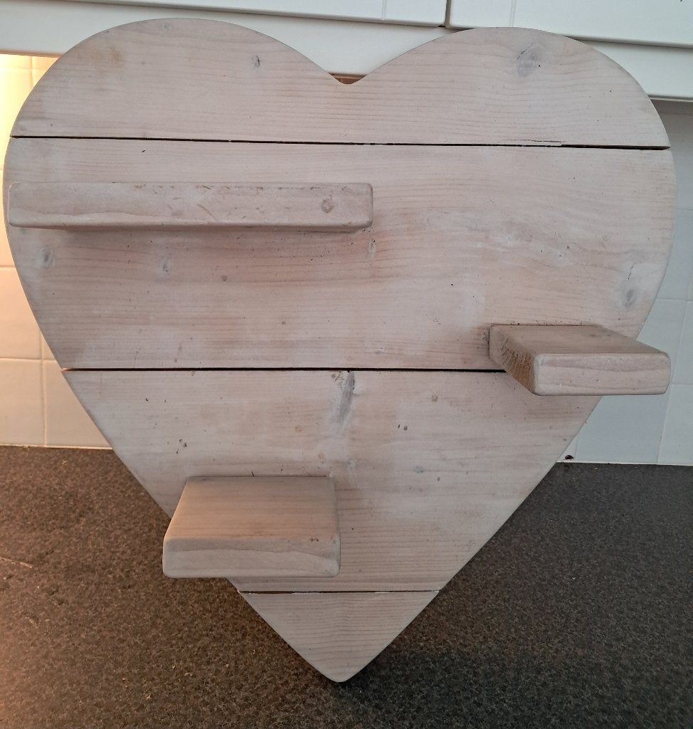 Houten hart, Huis en Inrichting, 40 cm, 55 cm, Wandhanger, Hout