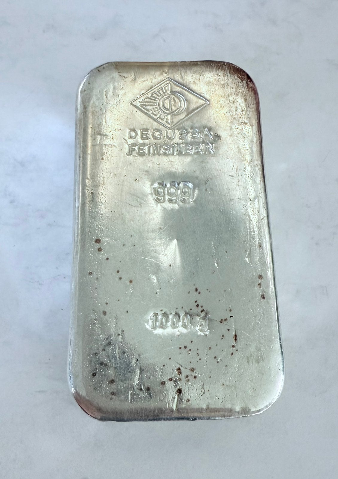 1 kilo zilver baar Degussa / LBMA / 999 zilver, Ophalen of Verzenden, Zilver