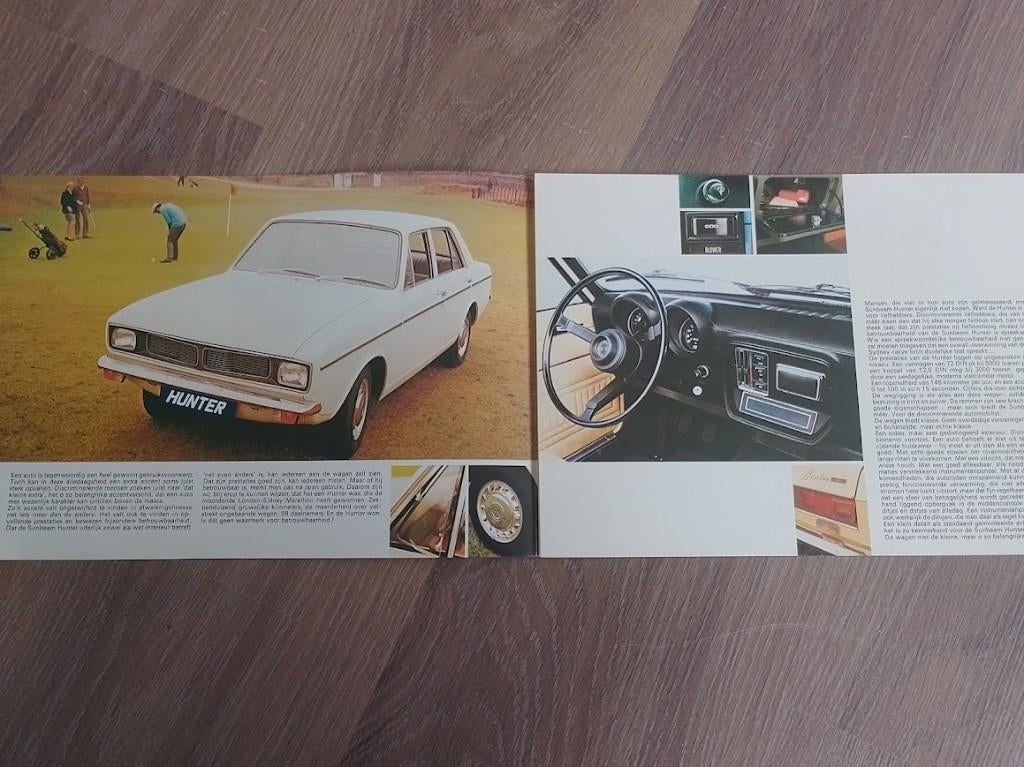 Sunbeam Hunter autofolder 1972, Ophalen of Verzenden, Nieuw, Overige merken