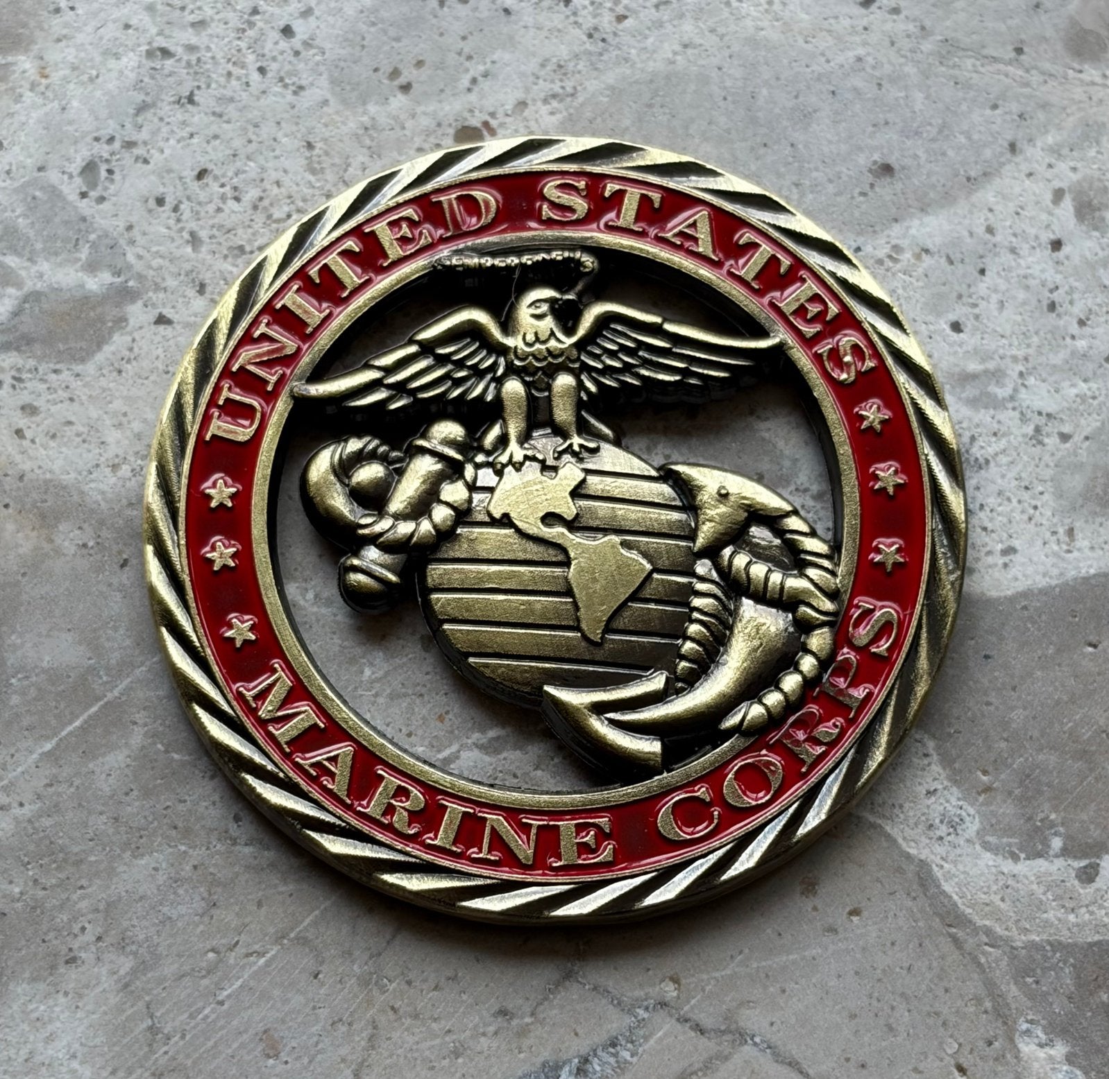 US Marine Corps coin, Verzamelen, Militaria | Algemeen, Verzenden, Marine, Amerika, Embleem of Badge