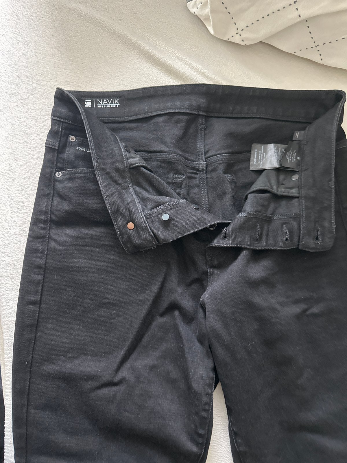 G-Star RAW Navik Slim Jeans Zwart W33 L28, Ophalen of Verzenden, Zo goed als nieuw, Zwart, W33 - W34 (confectie 48/50)