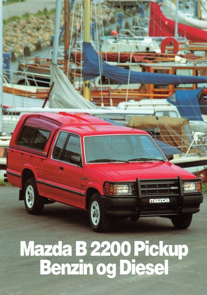 Folder Mazda B 2200 Pickup (Deense uitgave - ca.1991), Verzenden, Gelezen, Mazda