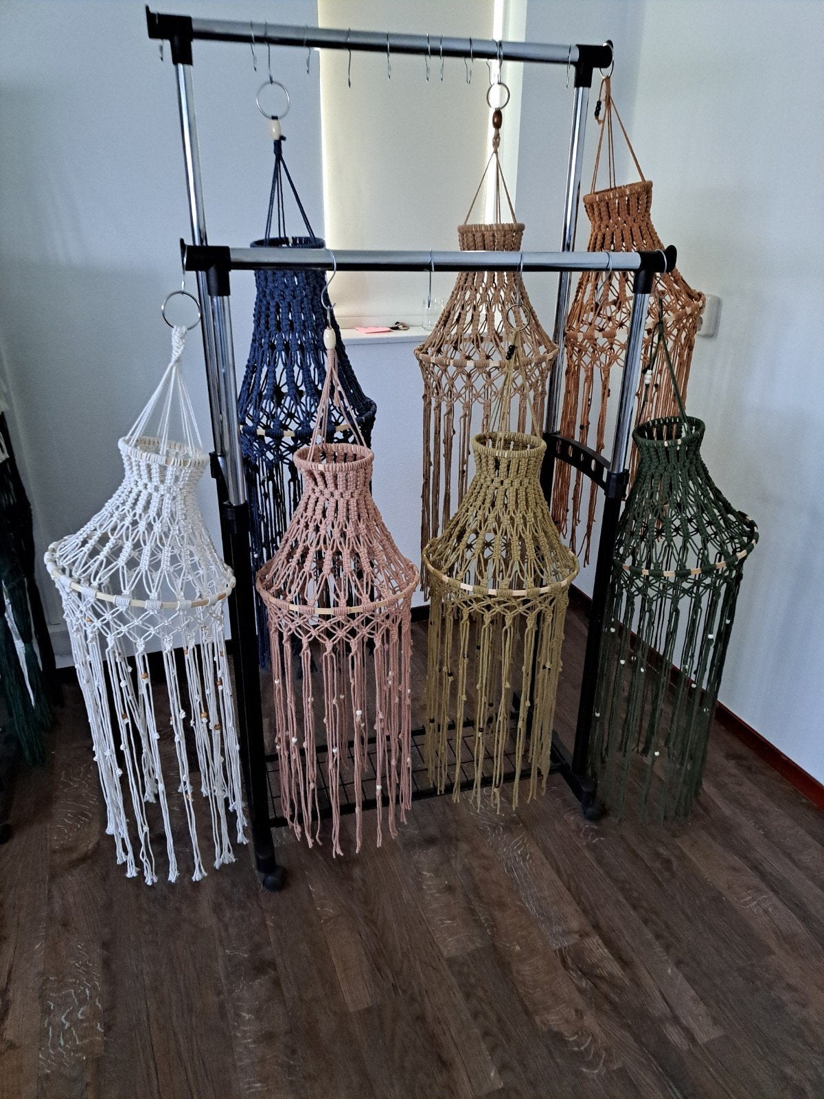 lampenkappen macramé, Verzenden