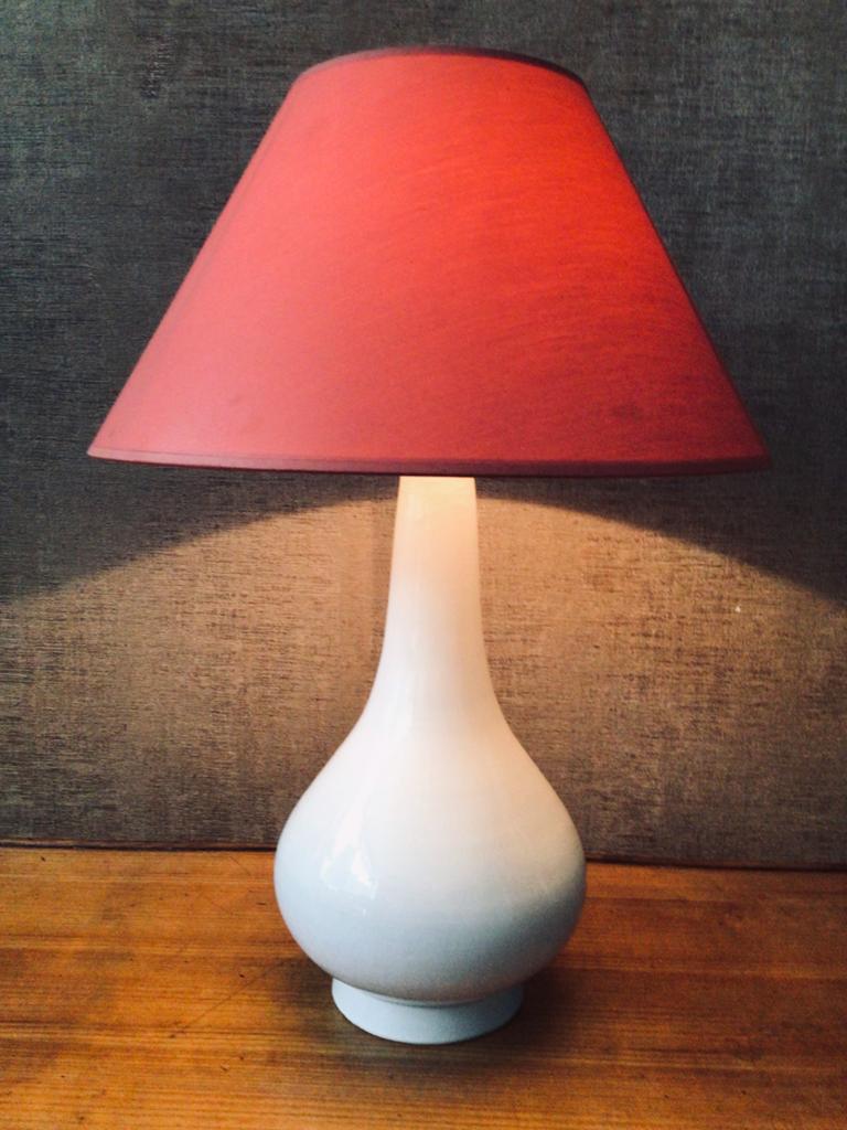 Vintage Franse Tafellamp van Porselein, Antiek en Kunst, Ophalen of Verzenden