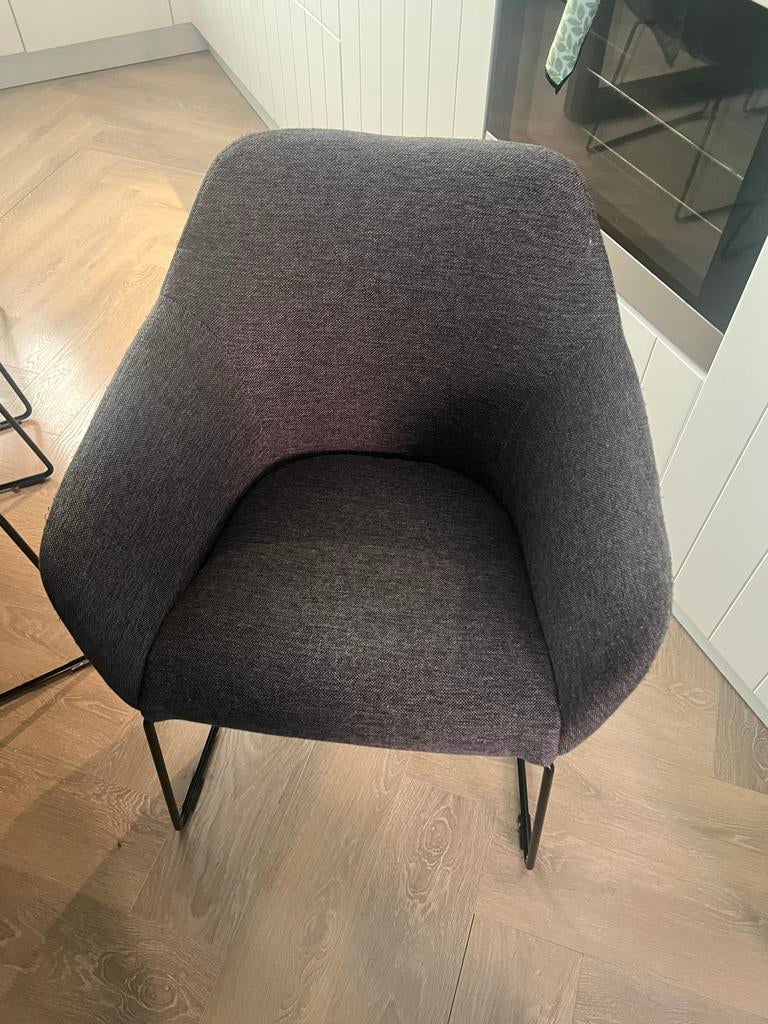 6x Comfortabele grijze stoelen (excl. tafel), Ophalen, Gebruikt, Eén, Stof