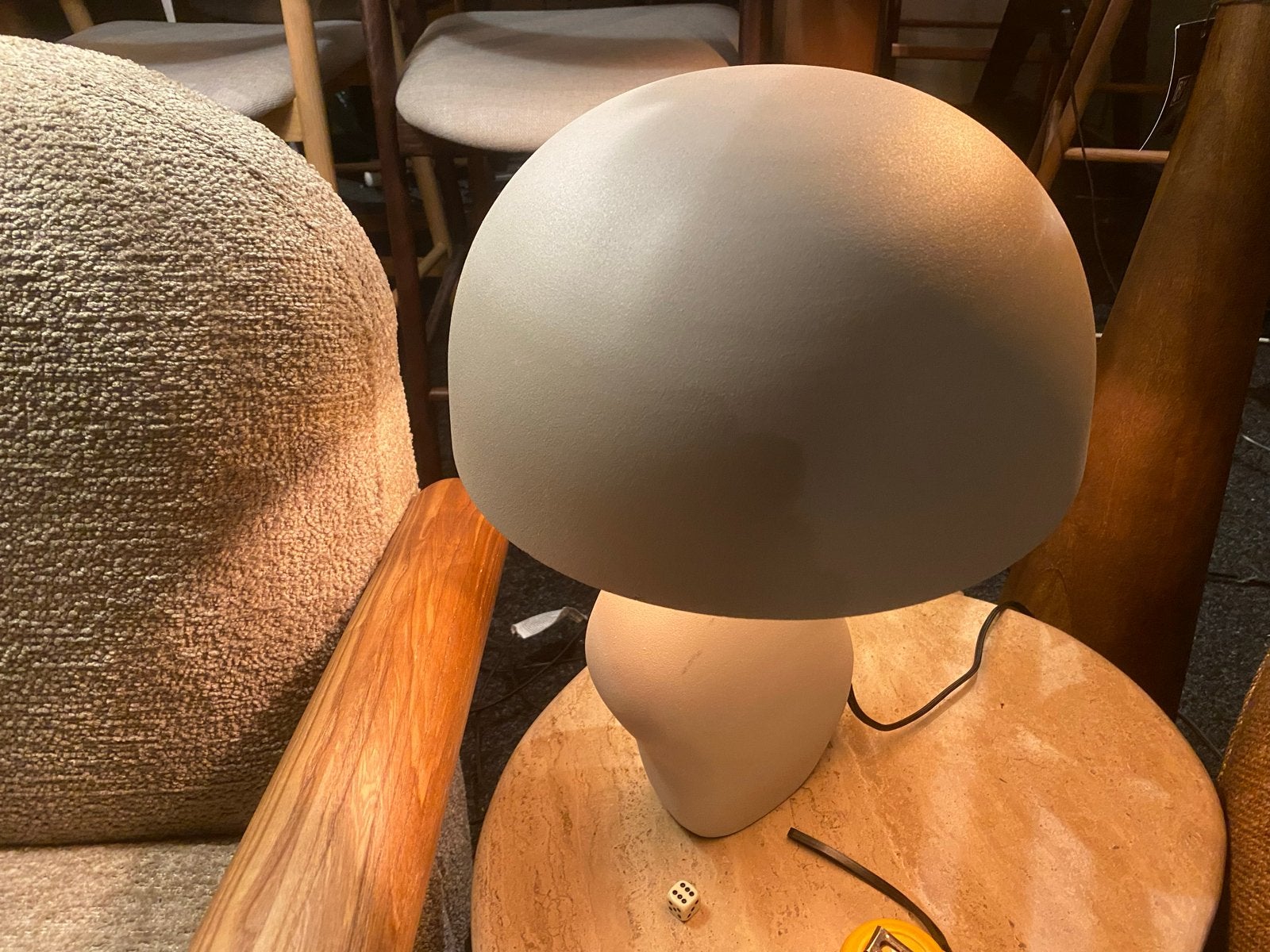Tafellamp metaal mat taupe, C, Nieuw, E27 (groot), Sfeerlamp