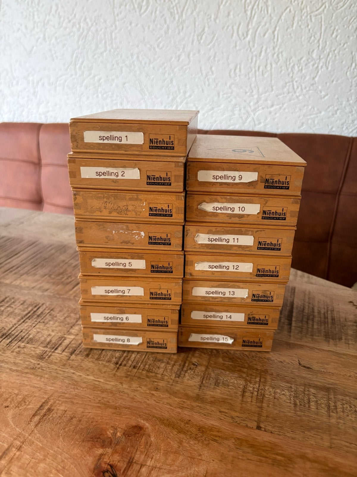Spellingdoosjes origineel Montessorimateriaal, Ophalen, Gebruikt, Taal en Lezen